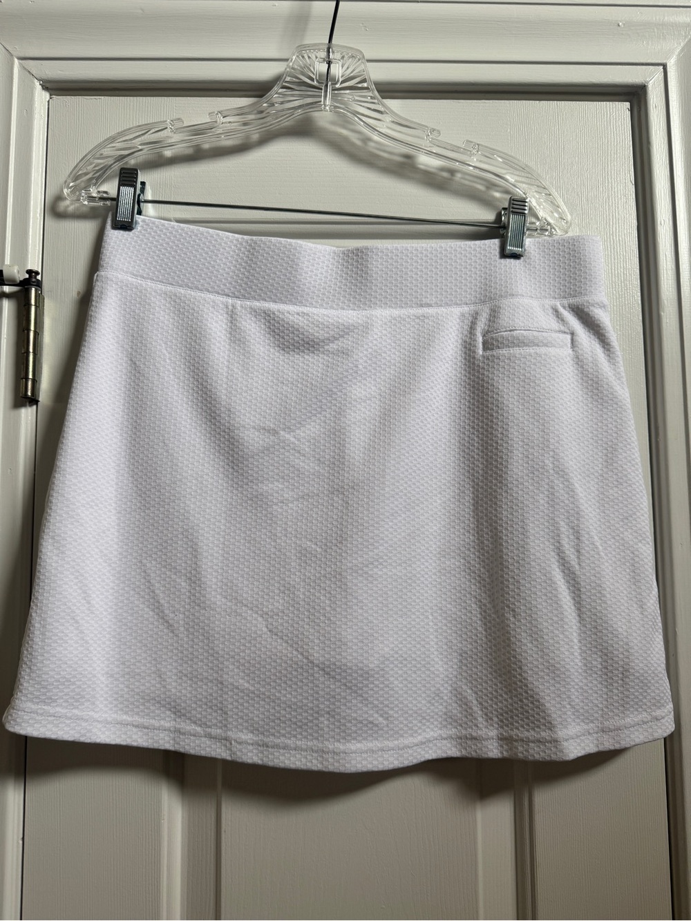 Pebble Beach White Textured Mini Skort